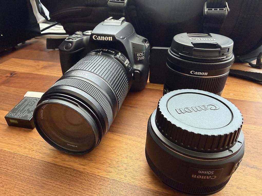 Kamera: Canon EOS 250D Kit + 3 Objektive + Lowepro Rucksack – Gebraucht aus Wohlen AG von adr_n2jd 1