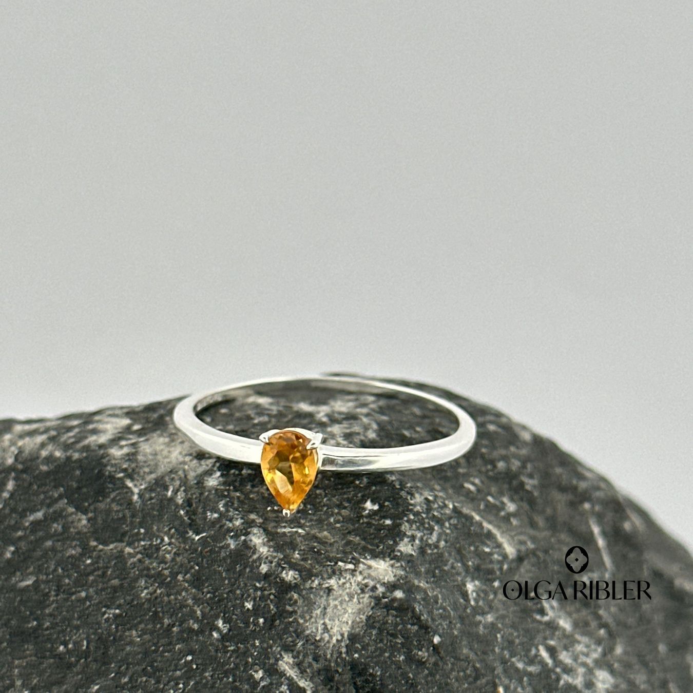 Olga Ribler Anelli: Ring 925 Sterling Silber mit Citrin Grösse 62 – Nuovo (secondo la descrizione) da Luzern venduto da Schmuckoutlet 3