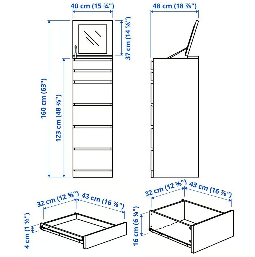 Ikea Kommoden: IKEA MALM Kommode mit 6 Schubladen – Gebraucht aus Rickenbach LU von kel_2zfz 2