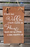Edelrost Schild „S‘isch kei Villa“