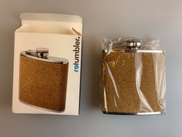 Flachmann Kork und Edelstahl