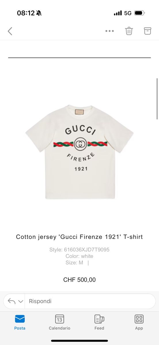 Gucci T-shirt: Gucci Firenze t-shirt M  – Usato da Giubiasco venduto da Darkemperor 2