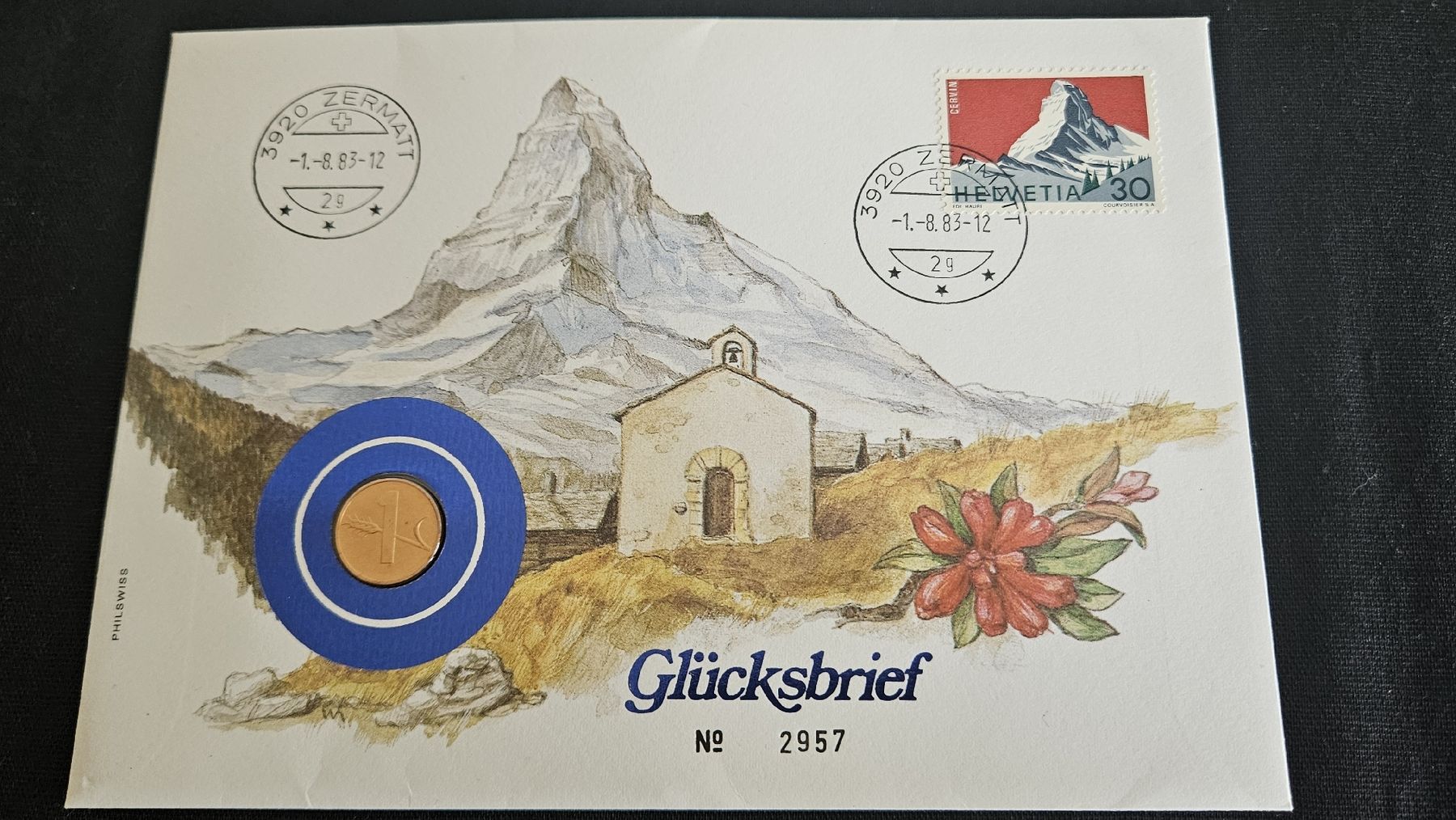 Tutti le monete: Numisbrief Nr. 2957 Zermatt 1.8.83 – Nuovo (secondo la descrizione) da Ettingen venduto da samiba