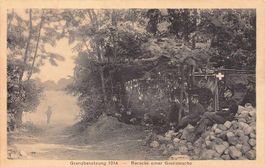 Grenzbesetzung 1914, Baracke einer Grenzwache