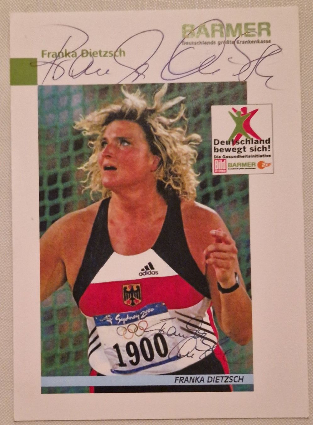 Autogramme: Franka Dietzsch - Leichtathletik – Gebraucht aus Menziken von Autogramme