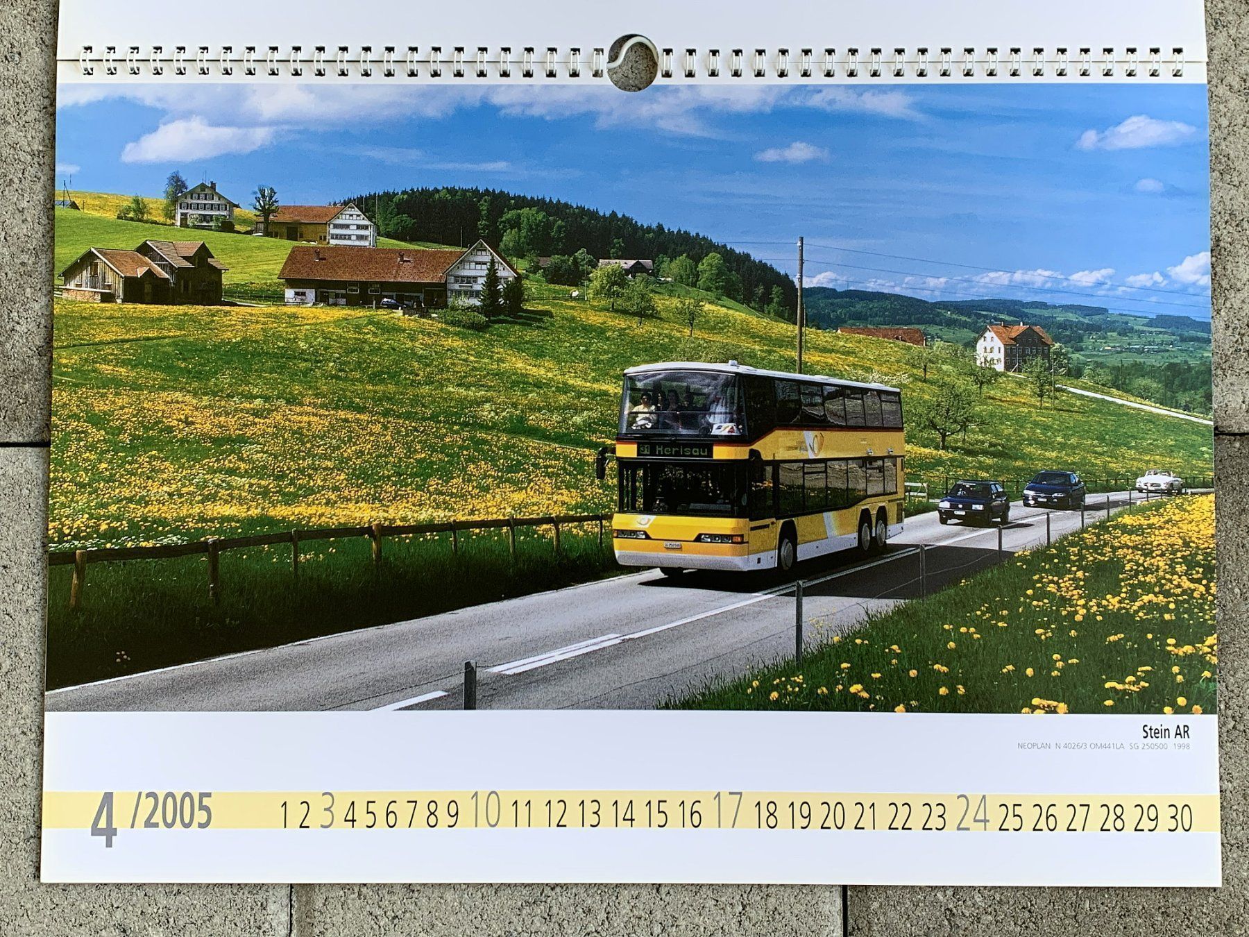 Calendari: Postauto Schweiz Kalender 2005 Wandkalender Format 30x42 – Nuovo (secondo la descrizione) da Bern venduto da AWiBe 3