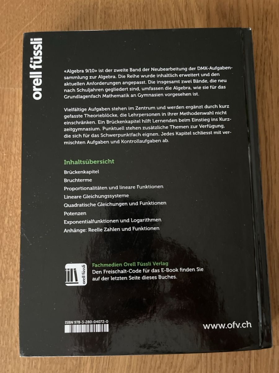 Libri: Algebra Aufgaben 9/10 – Usato da Horgen venduto da Tootall 1