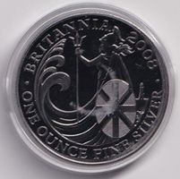 UK Britannia Silber 1 oz 2008 BU - Palladium Plated