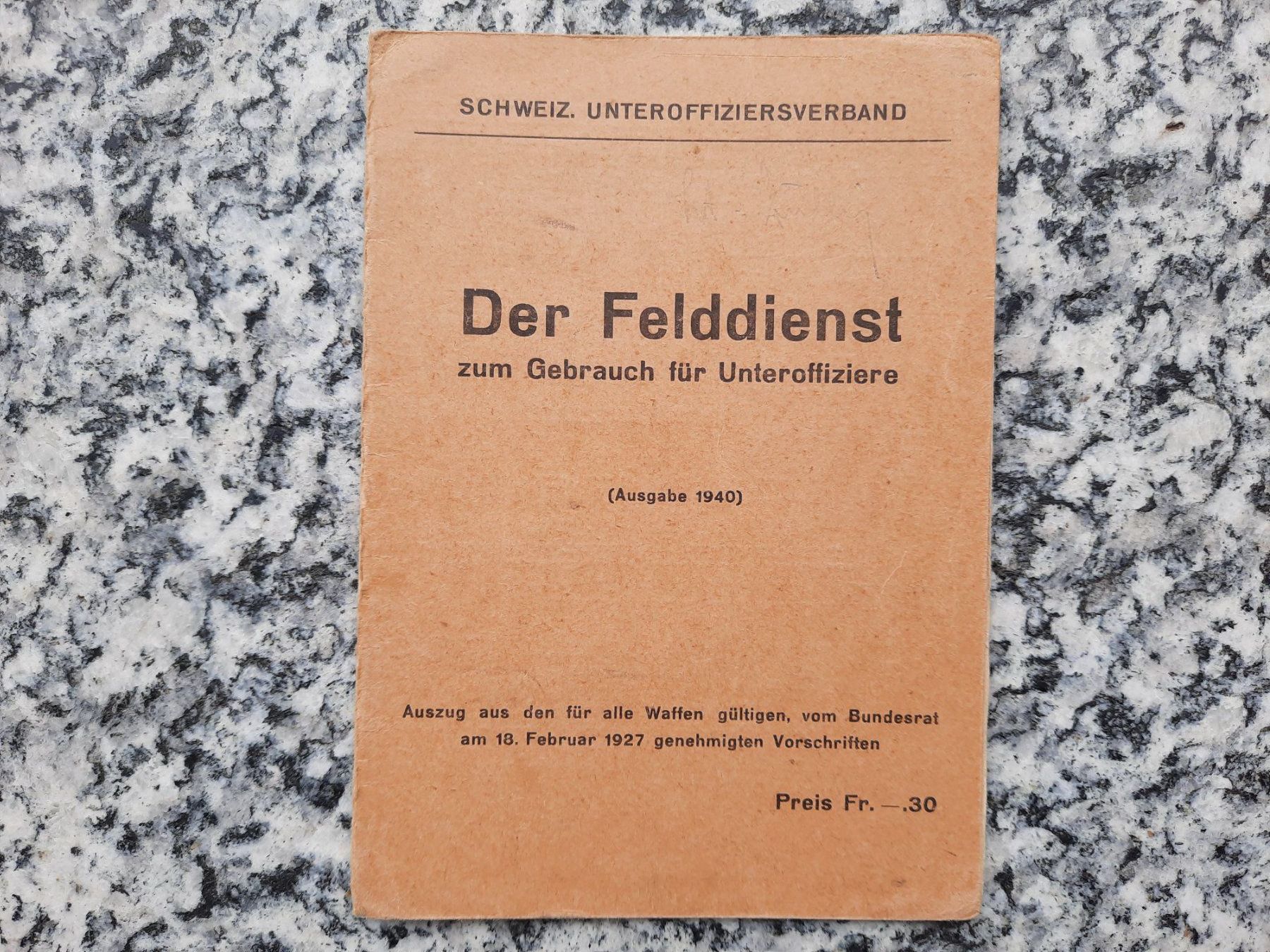 Livres: Der Felddienst – D'occasion à Ruswil par Sammlergeist