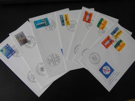7 FDC 1973 -1994 UIT ZNr 10 - 15 Fernmeldeverein Genf