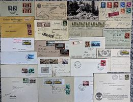 Konvolut ab 1890 Belege verschiedene und Frankaturen ab 1.-