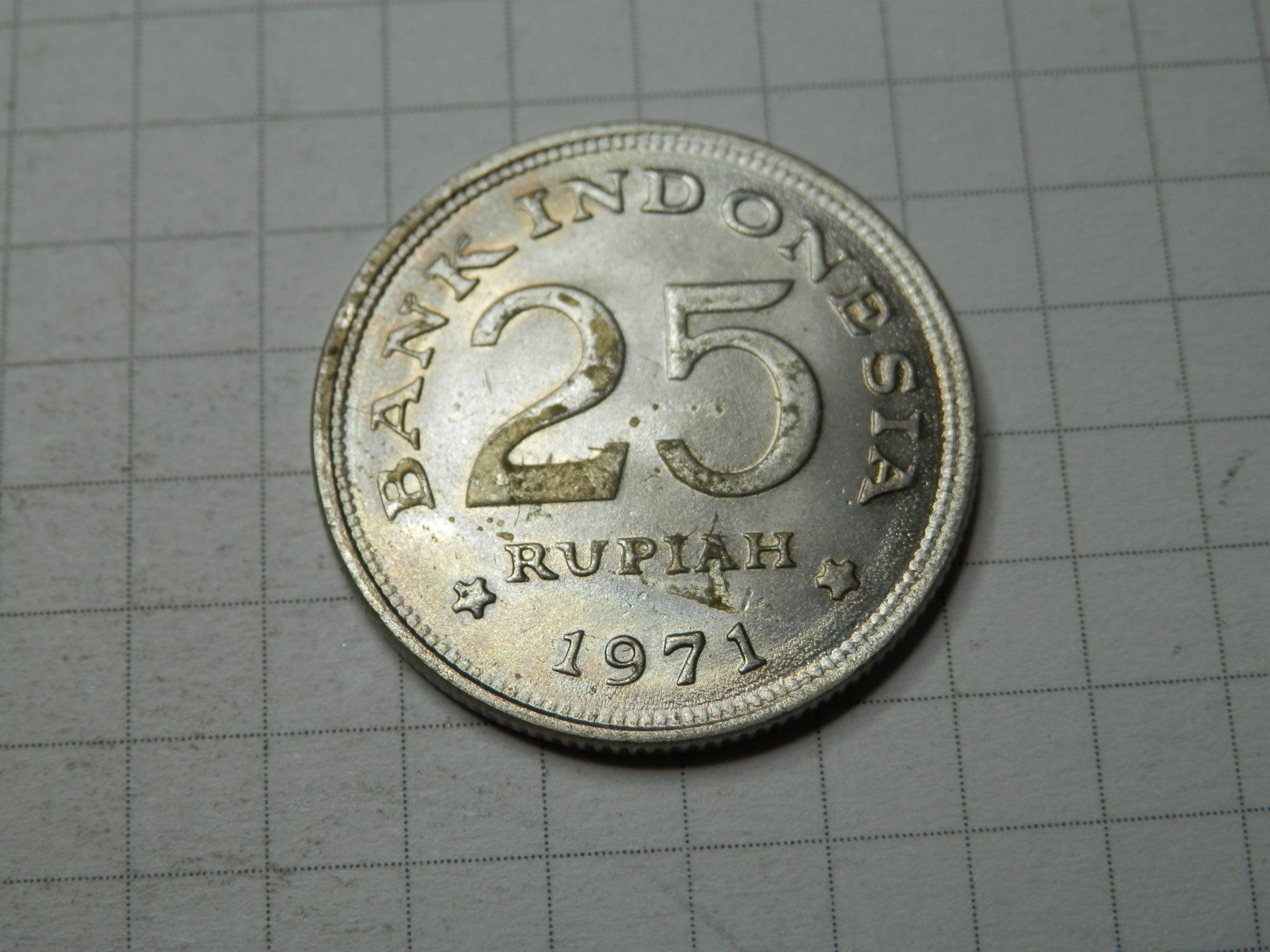 Tutti le monete: Indonesien 25 Rupiah, 1971 – Usato da Weiach venduto da weiach81 1
