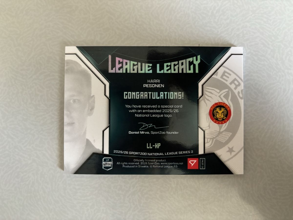 Sportzoo Sammelbilder & Trading cards: Sportzoo Harri Pesonen SCL Tigers League Legacy 09 of 20 – Gebraucht aus Wädenswil von niamiam 1