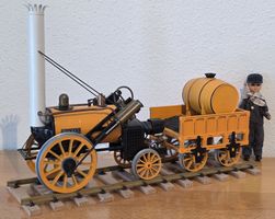 Dampflokomotive Rocket Modell gebraucht auf Gleisen