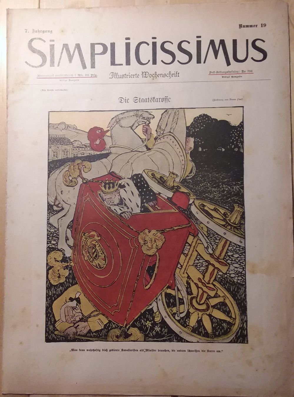 Zeitschriften & Magazine: 21 Antike Wochenzeitschrift Simplicissimus ca.1902 – Gebraucht aus Hunzenschwil von rotebaer 2