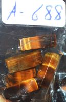 Rechtecke gelocht A-688 – Tigerauge 4x4x13mm – 5 Stück