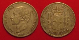Spanien. 2 Pesetas 1882 Silber