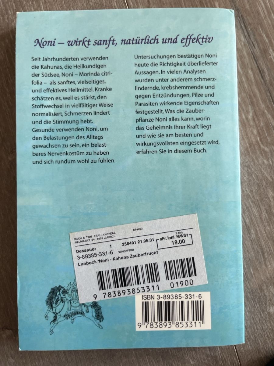 Libri: Buch: Noni - Kahuna Zauberfrucht – Usato da Udligenswil venduto da nwal 1
