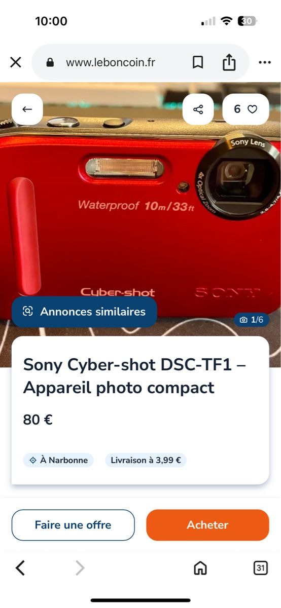 Sony Fotocamera: Sony Cyber-shot DSC-TF1 défectueux – Difettoso da Vevey venduto da Eiden77 6