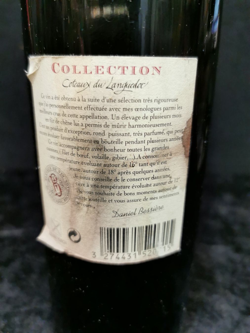 Vino: COLLECTION DANIEL BESSIERE 1998 – Nuovo (secondo la descrizione) da Genève venduto da Leboucheoreilles 5