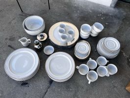 Langenthal Chateau Platin Tafelservice Geschirr Set