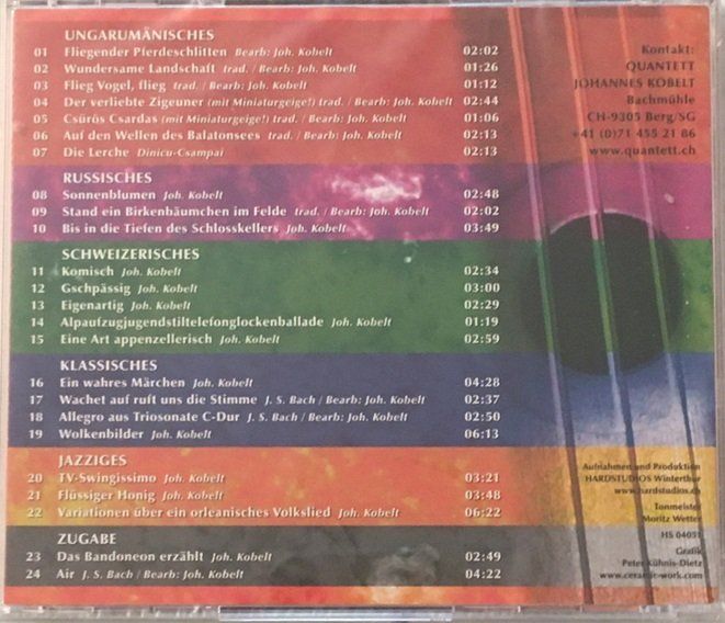 CD: Quantett Johannes Kobelt - 30 Jahre – Nuovo e nell'imballaggio originale da Grüningen venduto da azulgris 1
