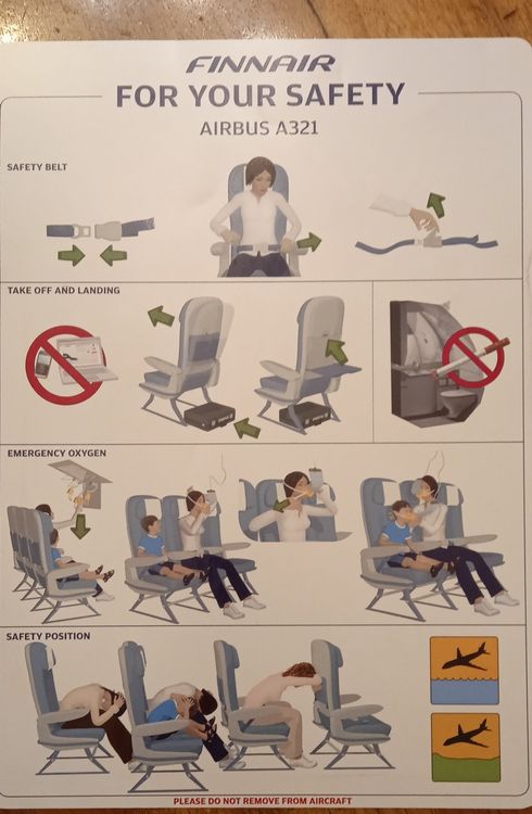 Safety Card A321 Finnair | Kaufen auf Ricardo