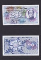 Fast neue Banknote 20 Franken Schweiz Serie 107 Z, 9.4.1976