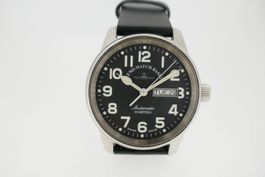 ZENO Automatik Box Papiere 41 mm Tag Datum Stahl