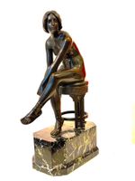 Bronze Akt Jugendstil