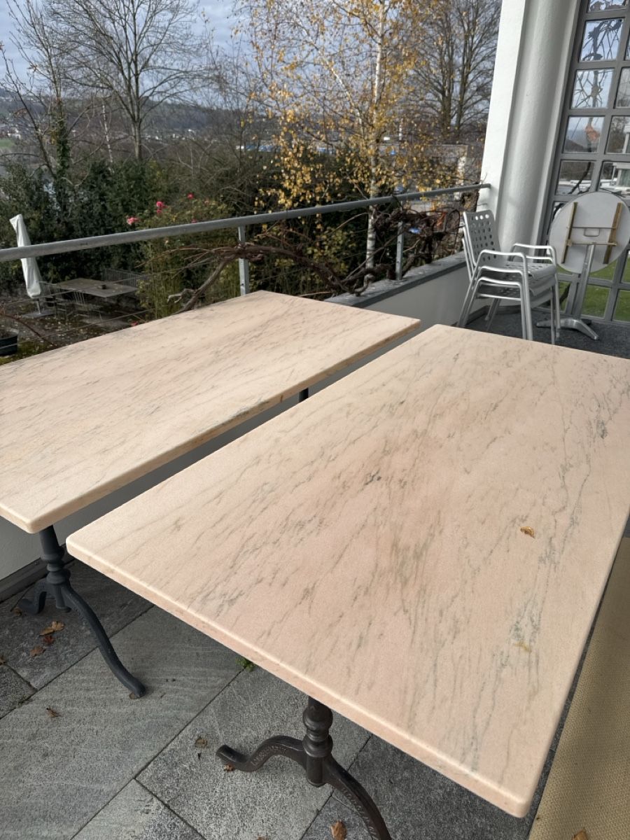 Servierplatten: 2 Tischplatten Marmor – Gebraucht aus Seengen von bruggerin