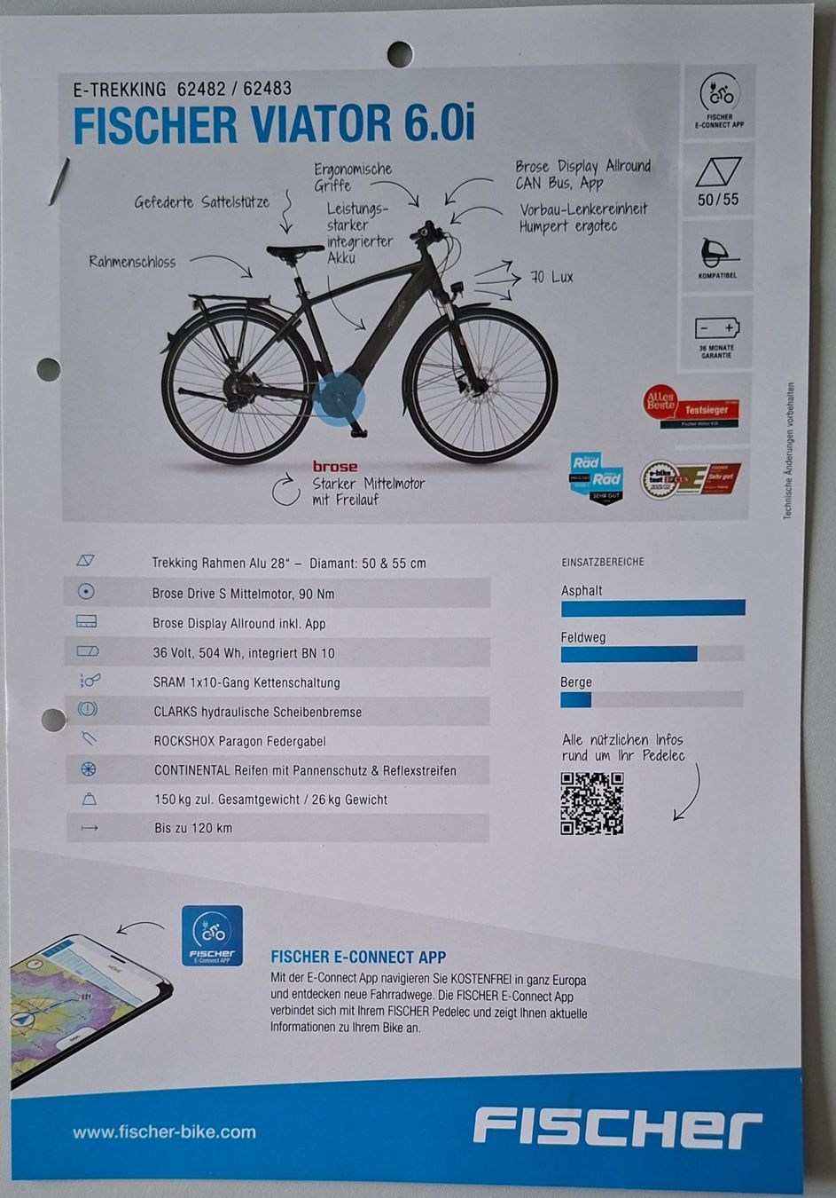 Fischer Biciclette: FISCHER VIATOR 6i Trekking e-bike (mit Preisvorschlag) – Usato da Oftringen venduto da Fliby 1