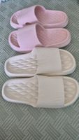Pantoletten Paar Rosa Weiss Grösse 39 neu