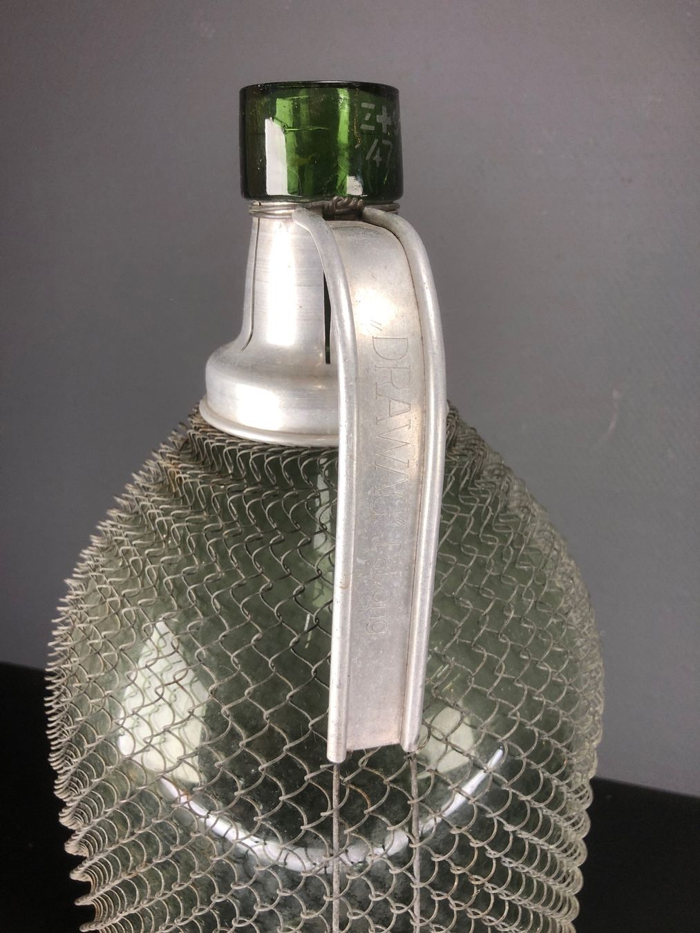 Accessori: Grosse Weinflasche, Weinballon, Mostflasche mit Gitternetz – Usato da Laufenburg venduto da industrial-silence 3