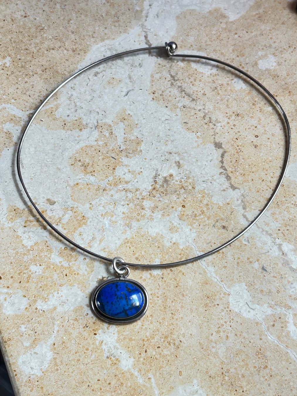 Ciondoli: Silberreif mit Anhänger, Lapislazuli (925) – Usato da Laufen venduto da belleskulptur 6
