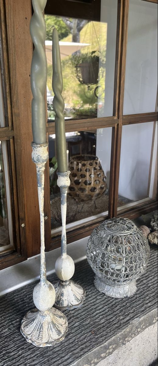 Kerzenständer: 2 bougeoirs et lanterne shabby chic  – Gebraucht aus Ovronnaz von fra_n8h8