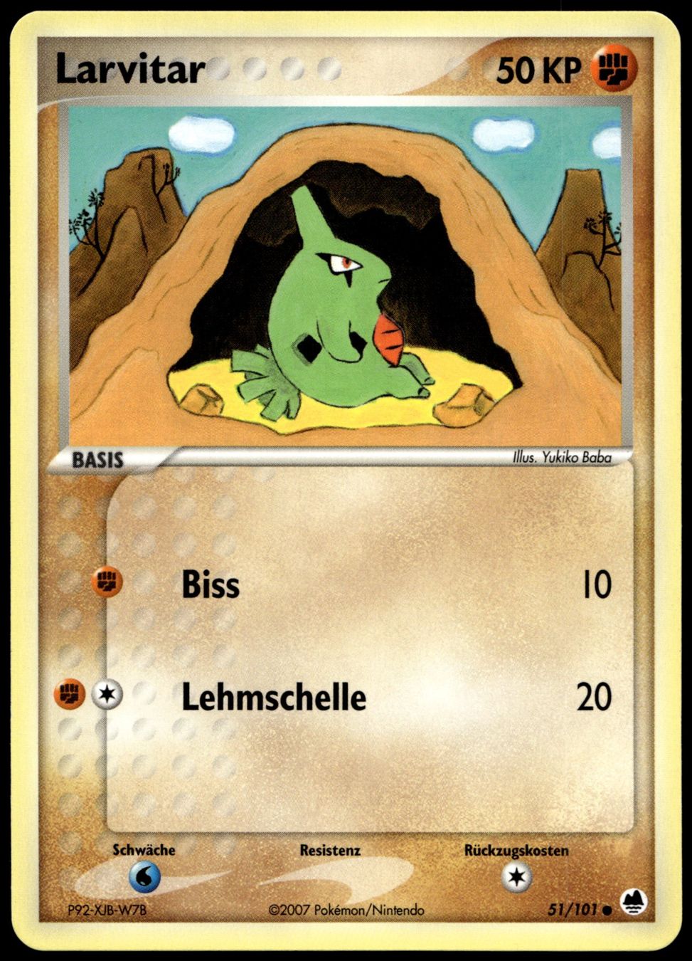Pokémon Carte collezionabili: Larvitar 51/101 Pokémon EX Dragon Frontiers – Usato da Uster venduto da Madame_Cards