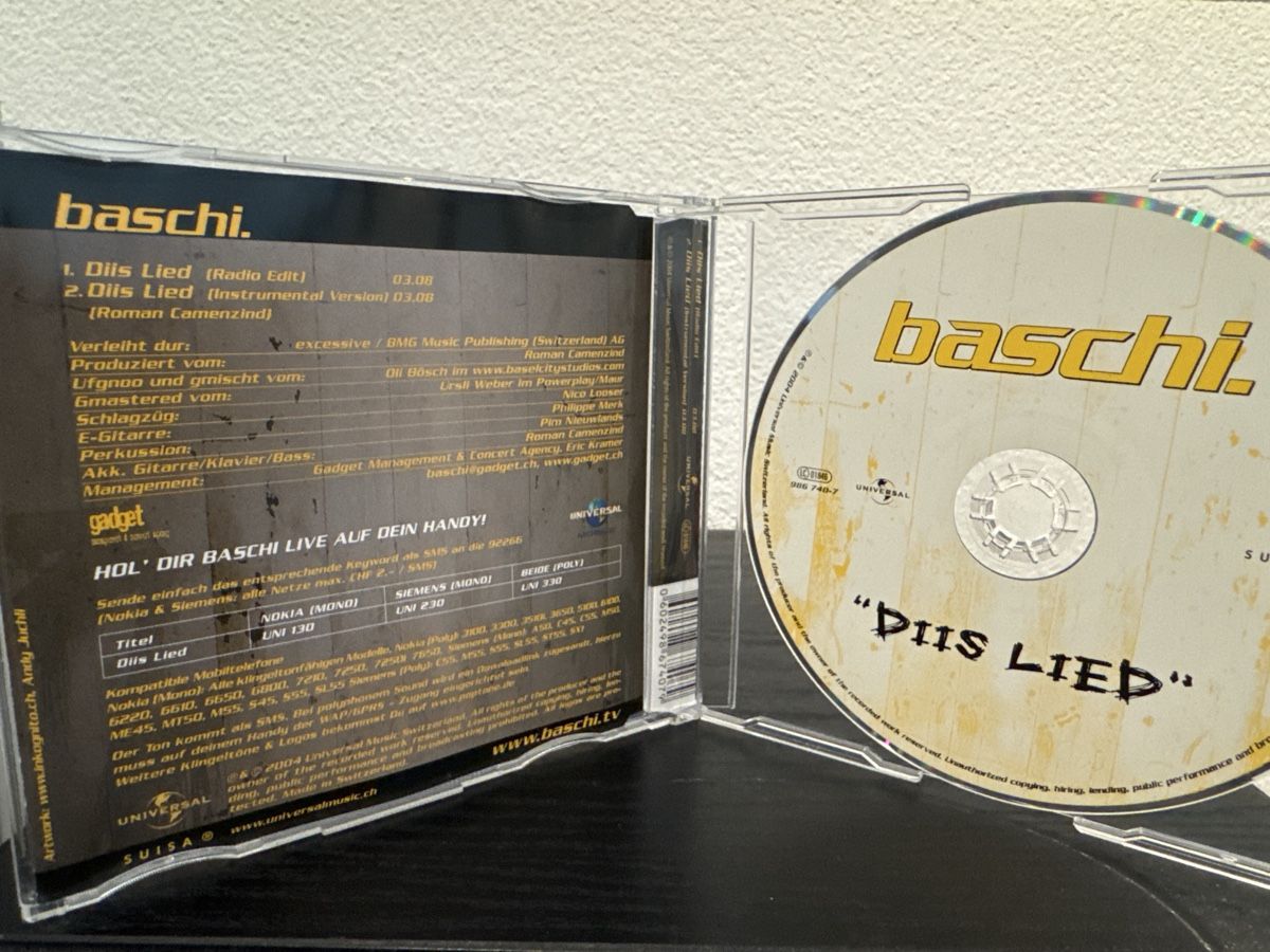 CD: Baschi - Diis Lied CD Single - FIRST SINGLE !!! – Usato da Oberglatt ZH venduto da Incredibles 1