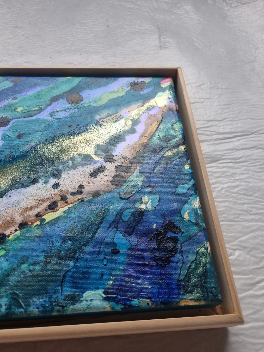 Gemälde: Abstraktes Gemälde auf Leinwand 60x20cm – Neu und originalverpackt aus Walenstadtberg von NC_IDEENwerkstatt 5