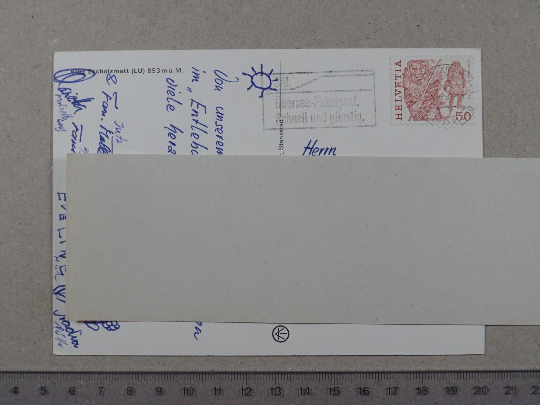 Ansichtskarten: Escholzmatt, 1986 – Gebraucht aus Lenzburg von fh1 1