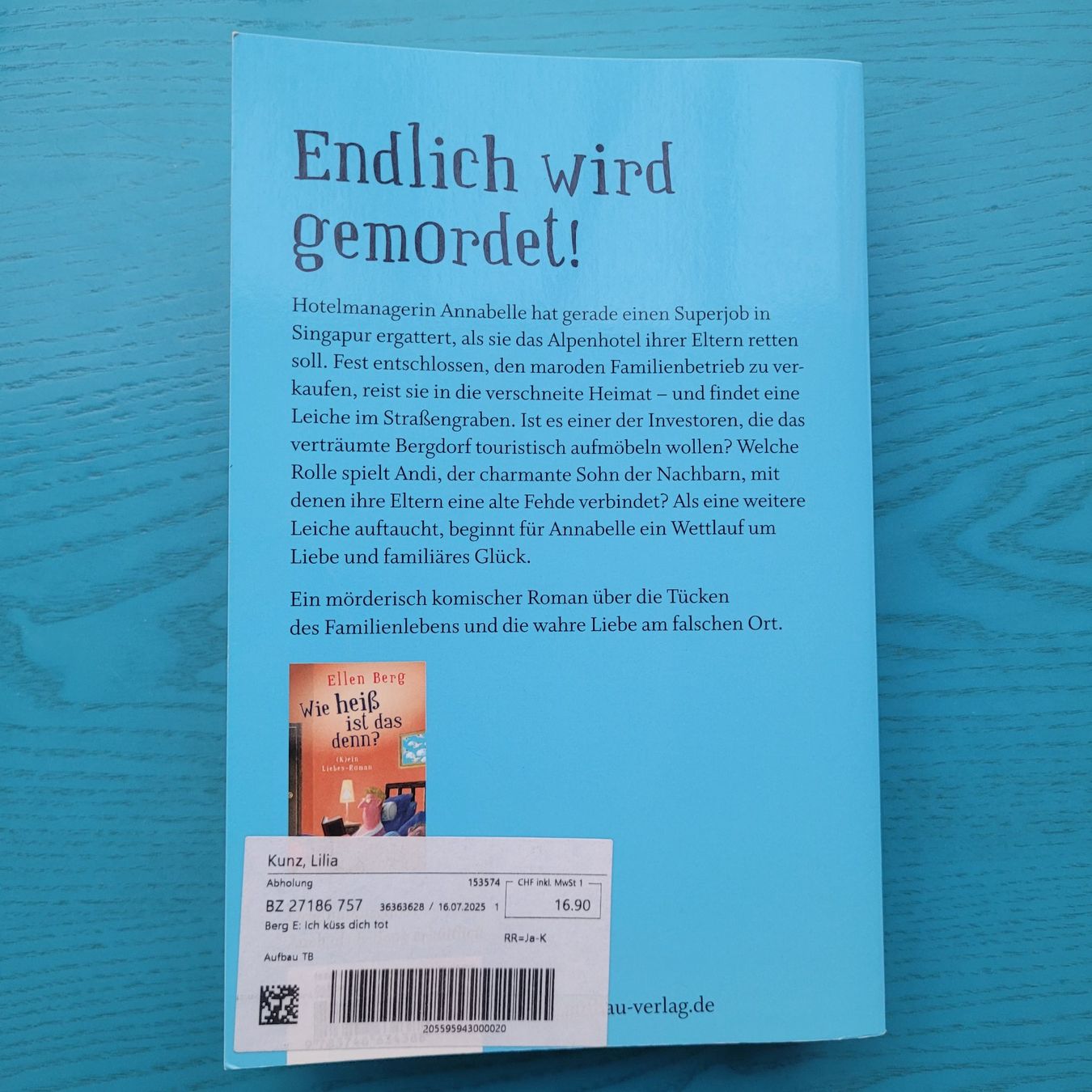 Libri: Ich küss dich tot -Ellen Berg – Usato da SCHÜBELBACH venduto da CoKaHa 1