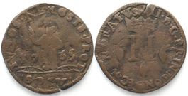 MONACO 8 Deniers (Dardenna) 1735 HONORE III. Kupfer RAR!