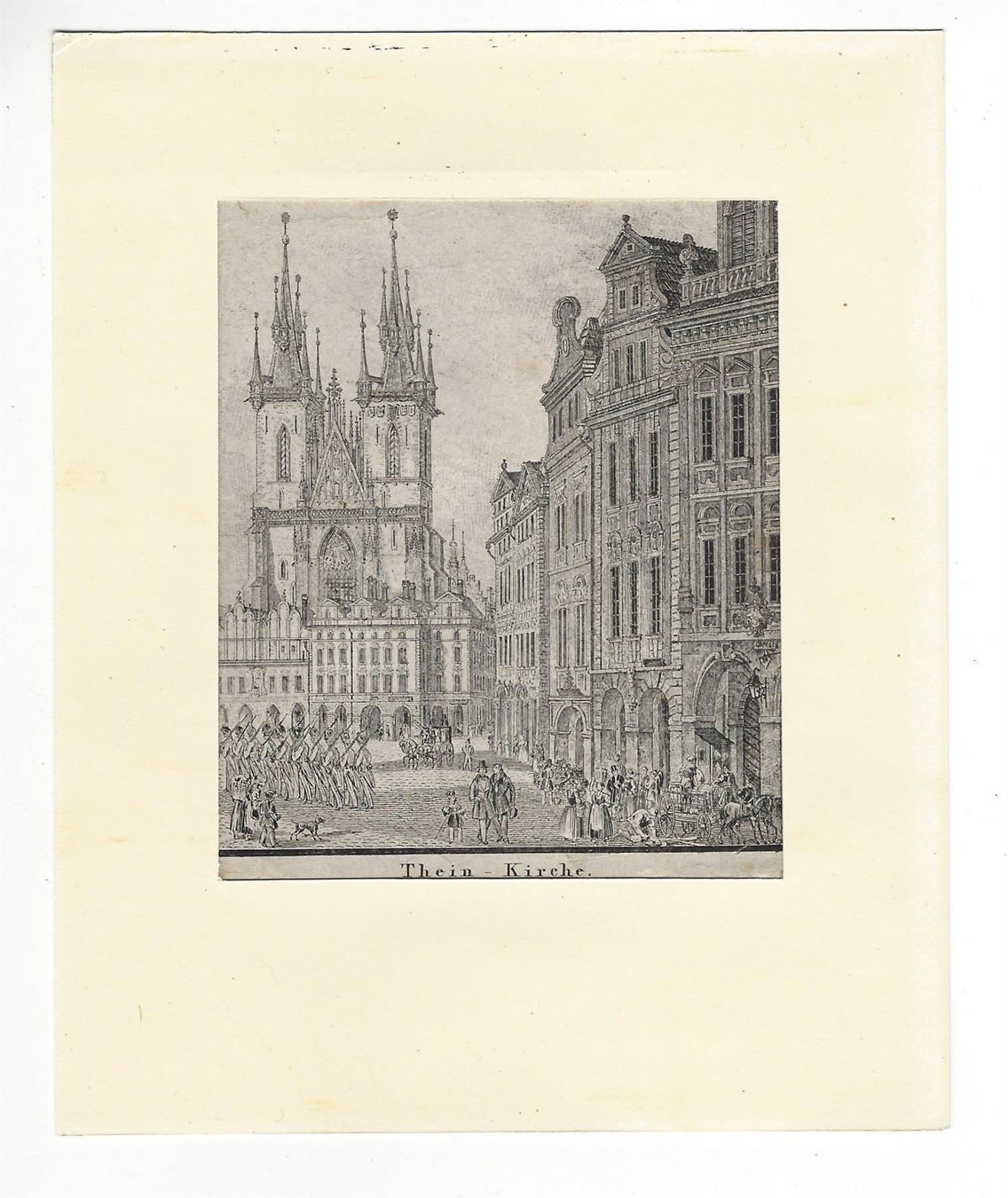 Incisioni: Grafik Thein Kirche Prag Carl Janovsky – Usato da Frauenfeld venduto da Astra13