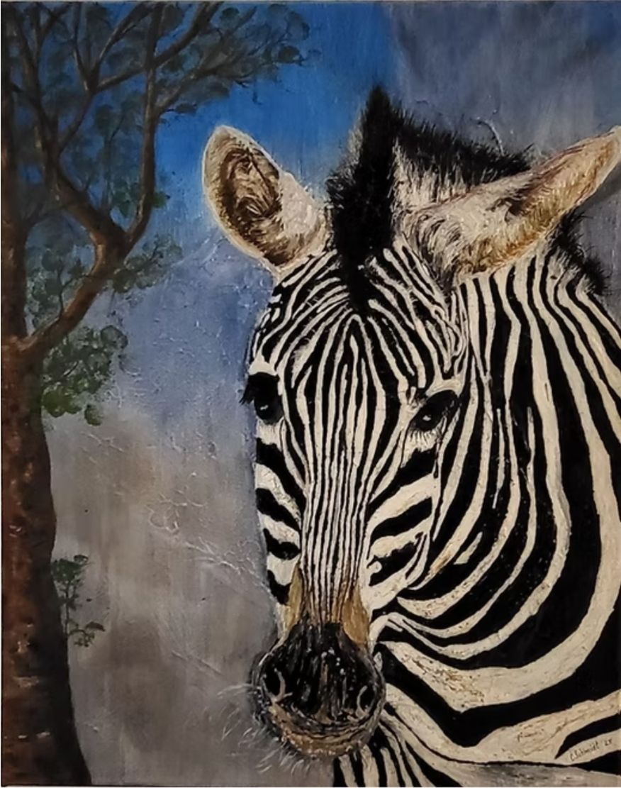 Poster & Bilder: Encaustic Bild, Zebra – Neu (gemäss Beschreibung) aus Meggen von car_rxl6