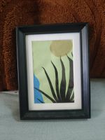 Tableau abstrait moderne cadre noir