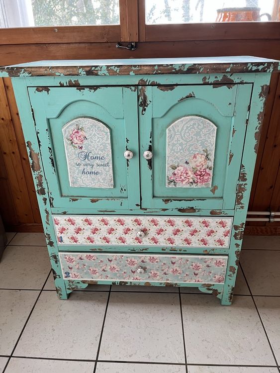 Kommode türkis shabby vintage (Gebraucht) in Hettiswil für CHF 125 ...