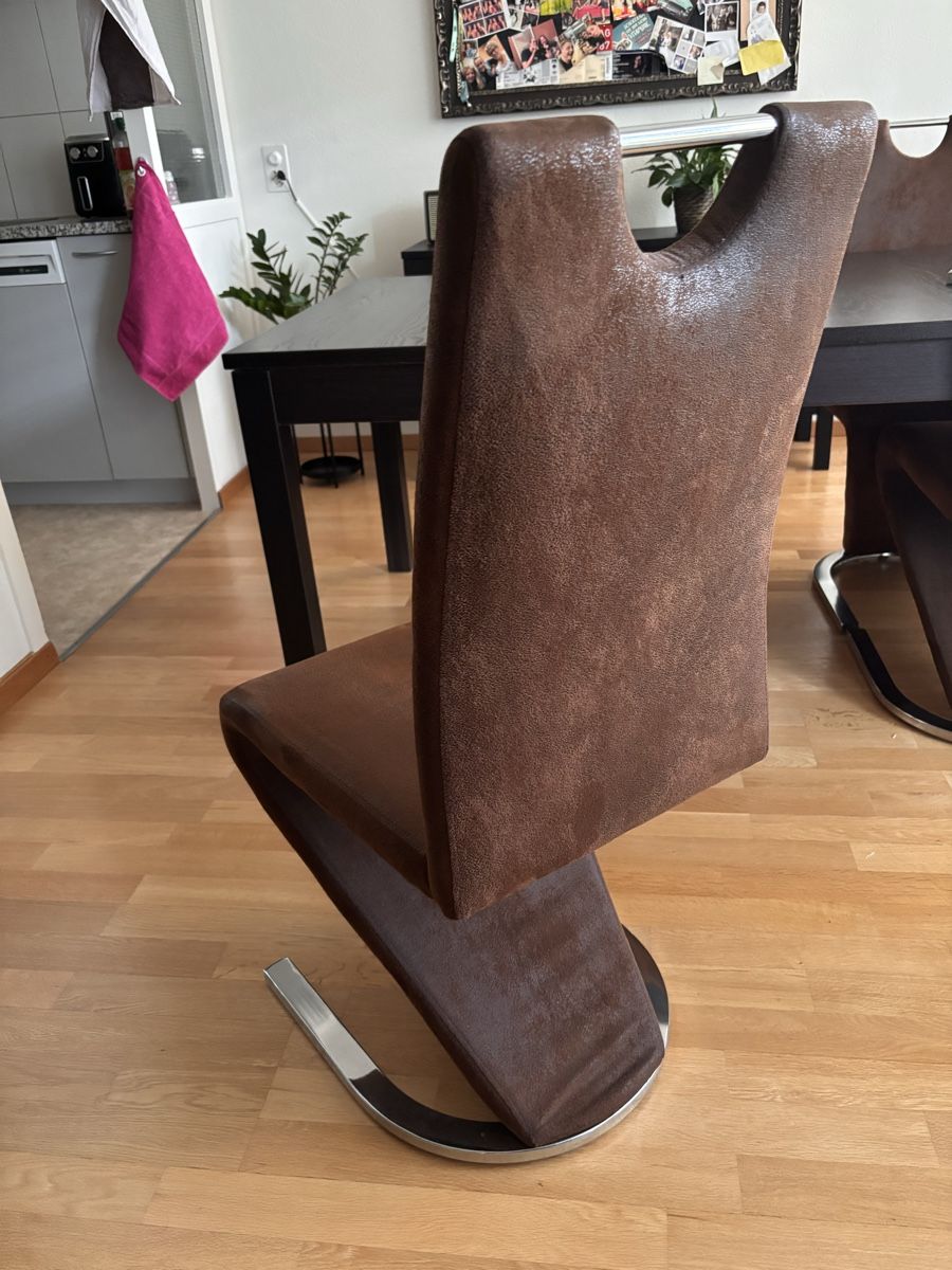 Conforama Sedie: Moderne Stühle braun, Stoff, 4 Stück – Usato da Unterentfelden venduto da Nadineb23 2