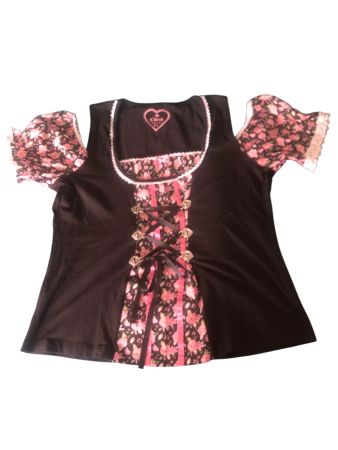 Shirt Gr. XL passend zu Dirndl - Baumwolle "Chris Tracht"