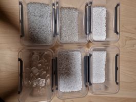 Diverse weiss Rocailles-Perlen, 2022g, Basteln, Handwerk, To