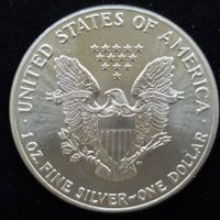 US $ American Eagle 1 Unze Silber 999/1000, 1989